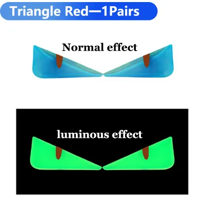 Car Sticker 3D Cat Eye Demon Eyes 2Pcs Luminous Electric Vehicle Sticker Night Light Warning Decoration motor bike accessories automotive safety accessories accessories kereta