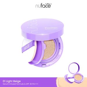 NUFACE FLAWLESS+ SERUM CUSHION SPF 30 PA+++ BASE MAKEUP ALAS BEDAK FOUNDATION KOSMETIK WAJAH
