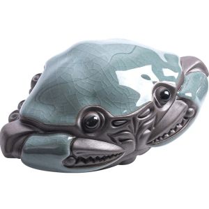 Ceramic Creative Handmade Fine Tea Pet Decoration High-grade Ge Kiln Crab Fun Tea Table Tea Play Decoration Accessories