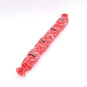LUSIT Press-to-Squeak Dog Sausage Plush Chew Toy Simulated with BB Sound Teeth Grinding Dog Toy Chew-Resistant Dog Squeaky Toy For Dogs Puppies