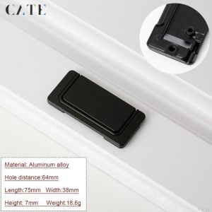 Modern malist Invisible Cabinet By Drawer Flat Flush Pull Hidden Hook Open-Mounted Black Hidden Cabinet Wardrobe By Handle