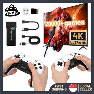 [✅SG Stock] Retro Game Console Portable Classic Game Stick 20000+in1 HDMI 2.4G 4K M8PRO Video Games 2Player Games 复古游戏机