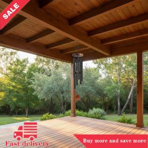 [COD] 26 Inch Durable Aluminum Pipe Wind Chimes Long Tubes with Wooden Tag for Patio Balcony Corridor Ornament