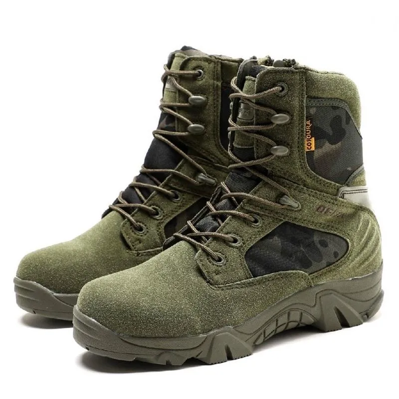 Side Zip Tactical Lightweight Patrol Boots Combat Shoes Cordura Fabric for  Outdoor and Camping