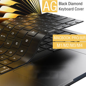 Đen Kim Cương siêu cao cấp Mỏng Silicone lỏng bàn phím mềm Bìa Cho 2025 Macbook Air 15 Inch M3 M4 A3241 M2 A2941/Không Khí 13.6 A3113 A2681/Pro 14/16 M4 M3 M2 M1 chống bụi Phim