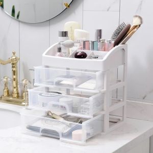 Laci Kosmetik Plastik 3 Susun Rak Makeup Organizer Serbaguna Rak Multifungsi