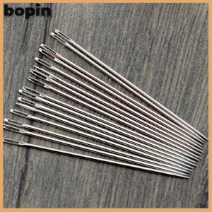 Bopin 25PCS ความแข็งสูงสแตนเลสตัดเย็บเข็มข้ามเย็บผ้าเข็ม