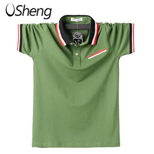 VSheng Big Size Polo T Shirt For Men Plus Size M-6XL Decorative Pocket Business Tops
