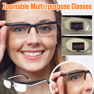 Zoomable Multi-Purpose Glasses Adjustable Focus Reading Glasses Anti-Blue Light Presbyopic Glasses - 6d To + 3d Degree