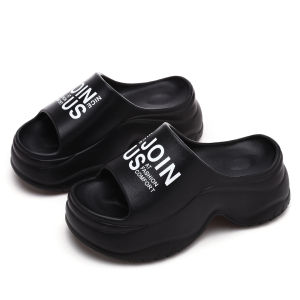 [Free Shipping] 8Cm Platform EVA Fashionable Casual Letter Home Summer Outdoor High-End WomenS Slippers