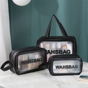 S1 Tas Kosmetik/ washbag/ pouchmakeup/ tranparan waterproof