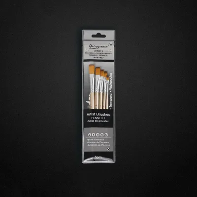 Giorgione 5 Chiếc Chất Lượng Cao Bột Màu Gouache Màu Nước Cọ Vẽ Sợi Ni-lông Bộ Bút Lông Vẽ Sinh Viên Họa Cụ