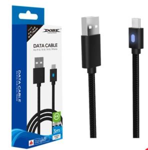 Dobe PS5 Data Charging Cable ยาว 3 เมตร (USB Type-C)(สายชาร์จจอย Ps5)(สายชาร์จ Xbox Series)(สาย USB PS5)(USB Nintendo Switch)