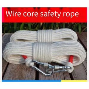 Double buckle steel core safety rope Thick fire safety rope high-rise escape rope climbing rope