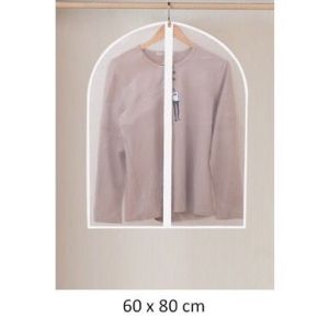 JOS1493 Cover Baju Resleting Peva Anti Debu Penutup Gantungan Pakaian