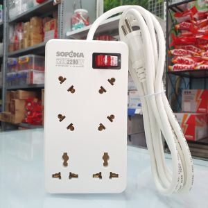 Ổ cắm điện 6 lỗ chéo lõi chịu nhiệt 2200W 6A2 SOPOKA