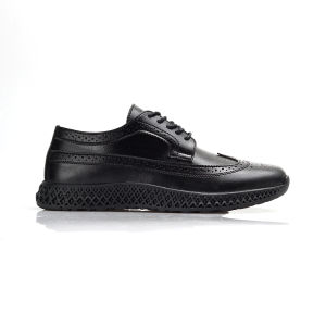 KHANS - Sepatu Formal Casual Pria - Maze Black