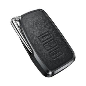 Ultra Lightweight Aluminium Alloy Genuine Leather Smart Car Key Fob Cover Case Protector For Lexus NX IS RX ES GX LX LS UX GS 200 250 260 300 300h 350 450 500 500h 570 600 Remote Shell Holder Buttons Protection Keychain