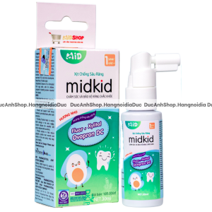 (CHÍNH HÃNG) Xịt chống sâu răng MidKid vị NHO chăm sóc và bảo vệ răng chắc khoẻ cho bé từ 1 tuổi