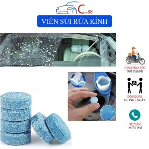 (46) Viên Sủi Rửa Kính Ô Tô Tẩy Sạch Ố Bẩn Kính Tạo Hiệu Ứng Lá Sen