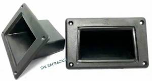 มือจับตู้ลำโพงแบบมือสอด มือจับตู้ลำโพง มือสอด วัสดุเกรดดีพลาสติก ABS ขนาด 13.5cmx8.5cmx0.35mm แข็งแรงทนทานได้มาตรฐาน สินค้าไทย