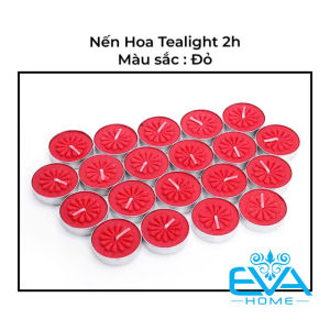 Hộp 100 Viên Nến Tealight Hoạ Tiết Hoa Mai Đốt 2h Không Khói Không Mùi An Toàn Dùng Trang Trí Tiệc Và Sự Kiện