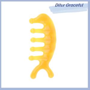 Ditur Five Teeth Meridian Massage Comb Plastic Big Teeth Head Acupoint Therapy Artifact Claws Decompression Portable Scalp Comb