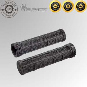 Supacaz Grizips Lock-On Bicycle Grips 135mm Silicone Anti-Slip MTB BMX Handlebar Grips (Pair)