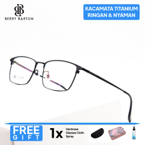 Berrybarton - Kacamata Segi Panjang Bisnis bisa Minus Photocromic Blueray 9104