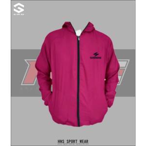 Jaket Parasut Shimano / Waterproof Jacket Sauna Parasit Hoodie Olahraga Running Jogging Pria Wanita