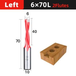 COOLSOOL Trái/Phải Mũi khoan Carbide Thân 10mm Mán hàng 2 sáo Dao phay Hợp gỗ