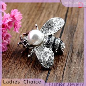 [COD] liuchuanbing Jewellery Insect Series Brooch Delicate Little Bee Brooches Rhinestone Pin Jewelry