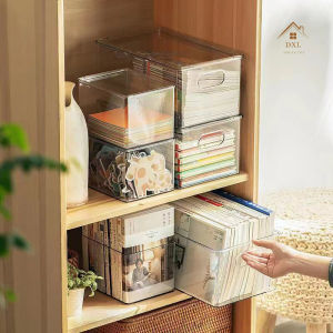 DXL Storage Box Desktop Cosmetic Household Snacks Beverages Sundries Mask finishing Transparent Multi-functional Storage Basket