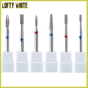 Lofty White stainless Steel Professional Nail Drill Bit Set Electric Manicure Nail File Bit For Acrylic Gel Nails And Cuticl