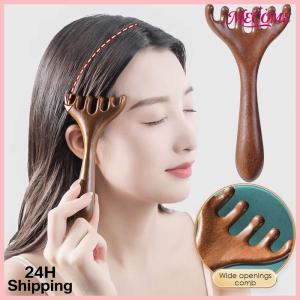 MECOME Anti-static Head Meridian Massage Comb Handheld Wide Tooth Massage Gua Sha Tools  Six-Claw Long Handle Comb for Promote Blood Circulation