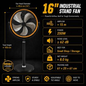 Industrial Stand Fan for Poultry Farm Chicken House Heavy Duty Ventilation Cooling Fan