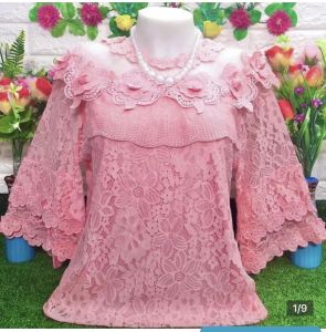 เสื้อลูกไม้ใส่ทำบุญใส่งานต่างๆผ้านี่มอก36-42นี้วและอก44-48นี้วงานฟรีไชส์ค่ะ