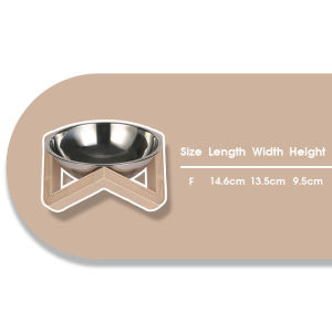 HamshMoc Stainless Steel Pet Bowl Detachable Parts Non Slip Base Easy Clean Design Portable for Cats