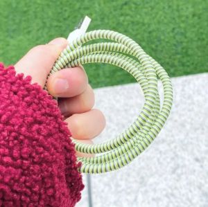 20W Charger Adapter With Case For iPhone 15 Pro Max INS Korea Cute Gradual Transparent Charging Cable Protector Case Charging Adapter Cable Organizer Bites Wrap Anti-Bite Line Cord Cover For iphone 18W/20W