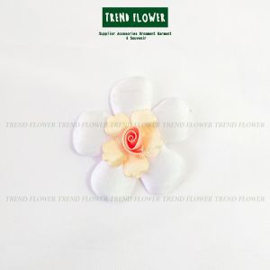 bunga kain salem cream daun hijau aksesoris hiasan seserahan souvenir pernikahan murah