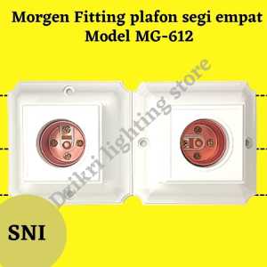 MORGEN FITING PLAFON MODEL SEGI EMPAT MG-612 PUTIH