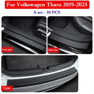 Kaly For Volkswagen VW Tharu 2019-2025 Car Threshold Strip Stickers Door Trunk Scratch Trampling Resistant Interior K6R8Z