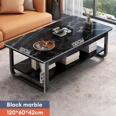 BONA Coffee Table Nordic Side Table Living Room Home Small Apartment Simple Modern Office Table Imitation Marble Table 茶几