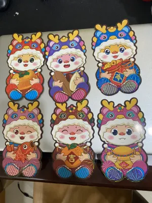 Combo 12 Bao Lì Xì Hoạt Hình Tết Giáp Thìn Phản Quang Lì Xì Hình Mẫu Rồng Rễ Thương