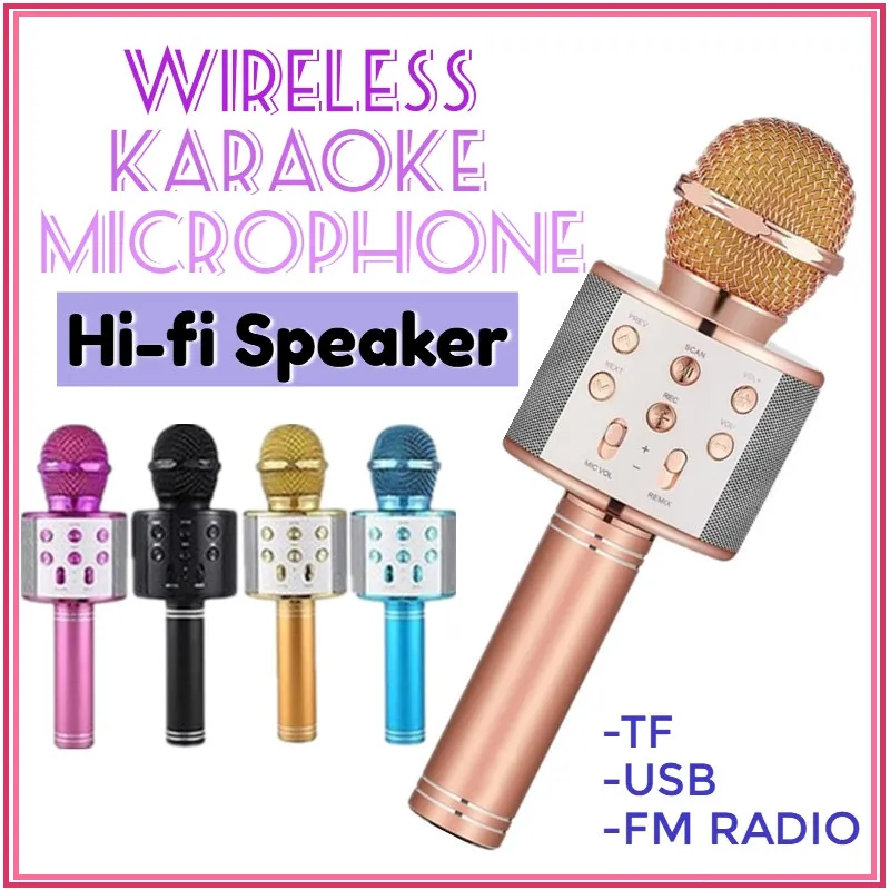 WS858 Wireless Portable Microphone Karaoke Bluetooth KTV Music