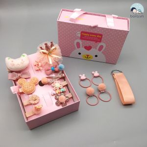 Bộ kẹp tóc dây buộc tóc dễ thương phong cách Hàn Quốc