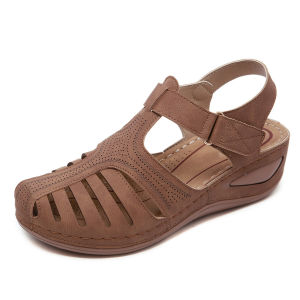 Sandal rọ nữ thời trang cao cấp 5cm phong cách retro.