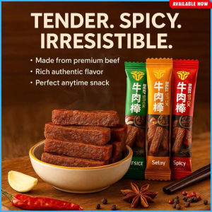 READY | Premium Beef Stick Snack – Tender Spicy Authentic Flavor | High Protein | No Preservatives