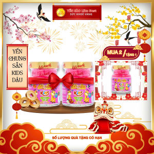 HCM - LIKE NEST TẾT AN YÊN COMBO 2 HŨ YẾN CHƯNG TRẺ EM VỊ DÂU TẶNG 1 HŨ 35% TỔ YẾN