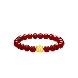CHOW TAI FOOK 999 Pure Gold Auspicious Persimmon Bracelet - EOR1373